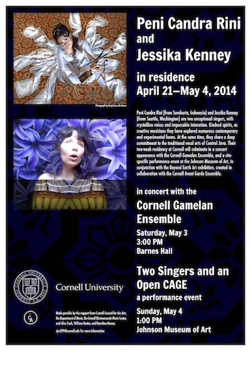 poster for the events with Peni Candra Rini and Jessika Kenney