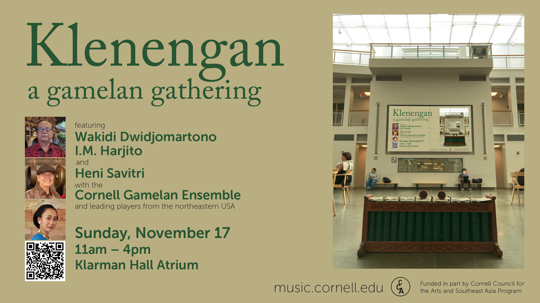 poster for Klenengan A Gamelan Gathering 2024