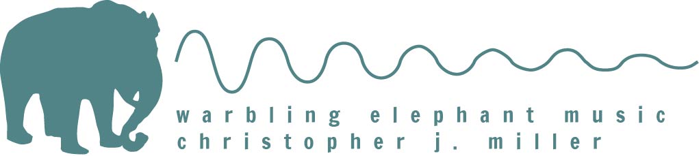logo banner - Warbling Elephant Music - Christopher J. Miller